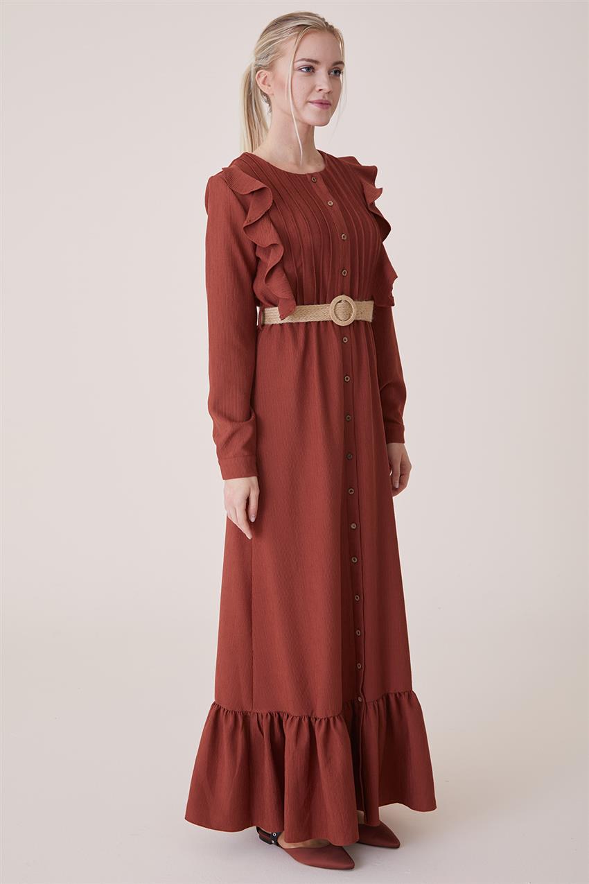 فستان-أحمر قرميدي ar-22139-58