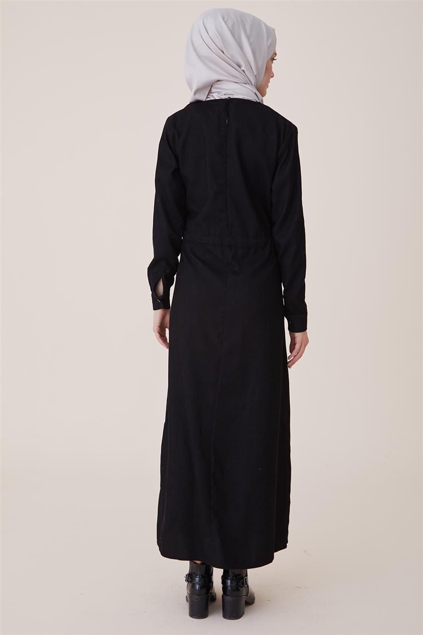 Velvet Dress-Black PL-9W524-01