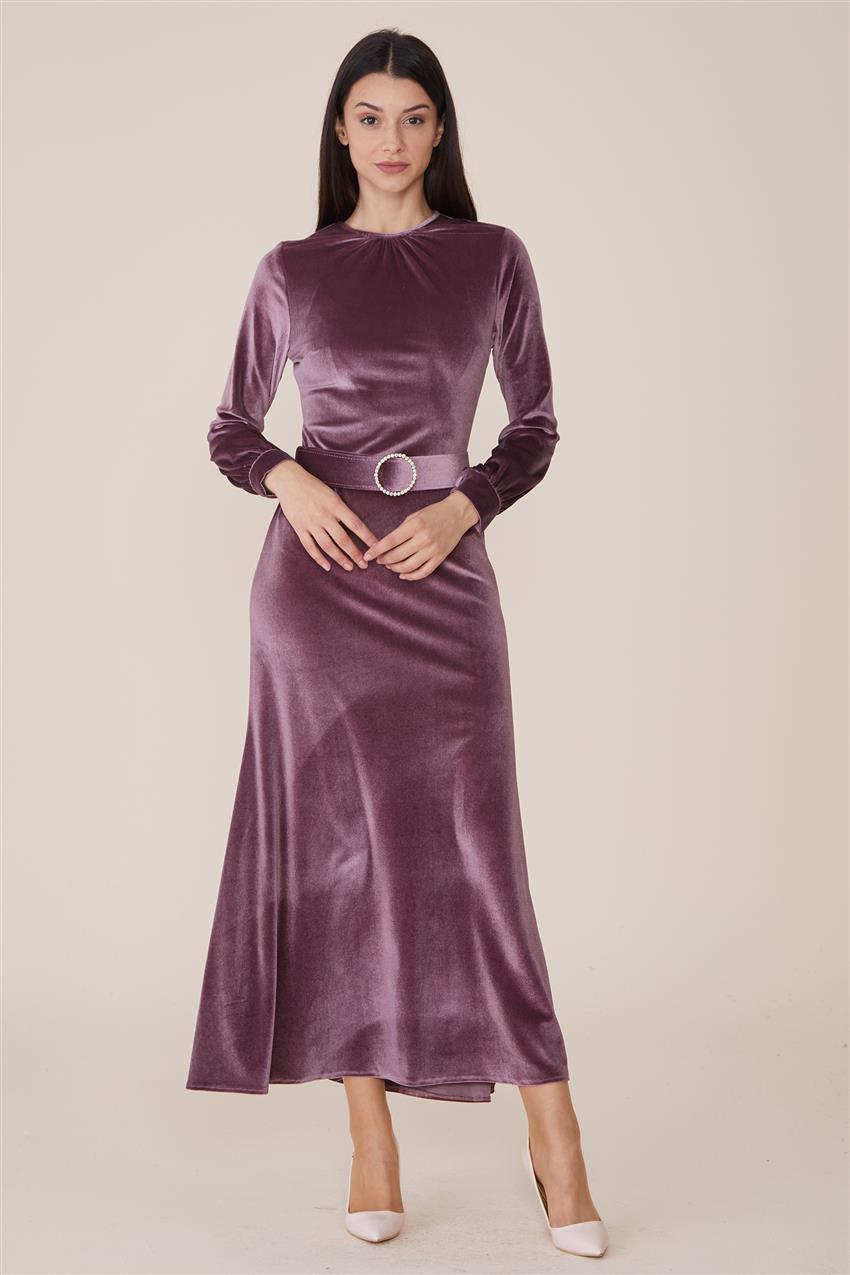 Velvet Dress-Plum UAH-9W3470-51