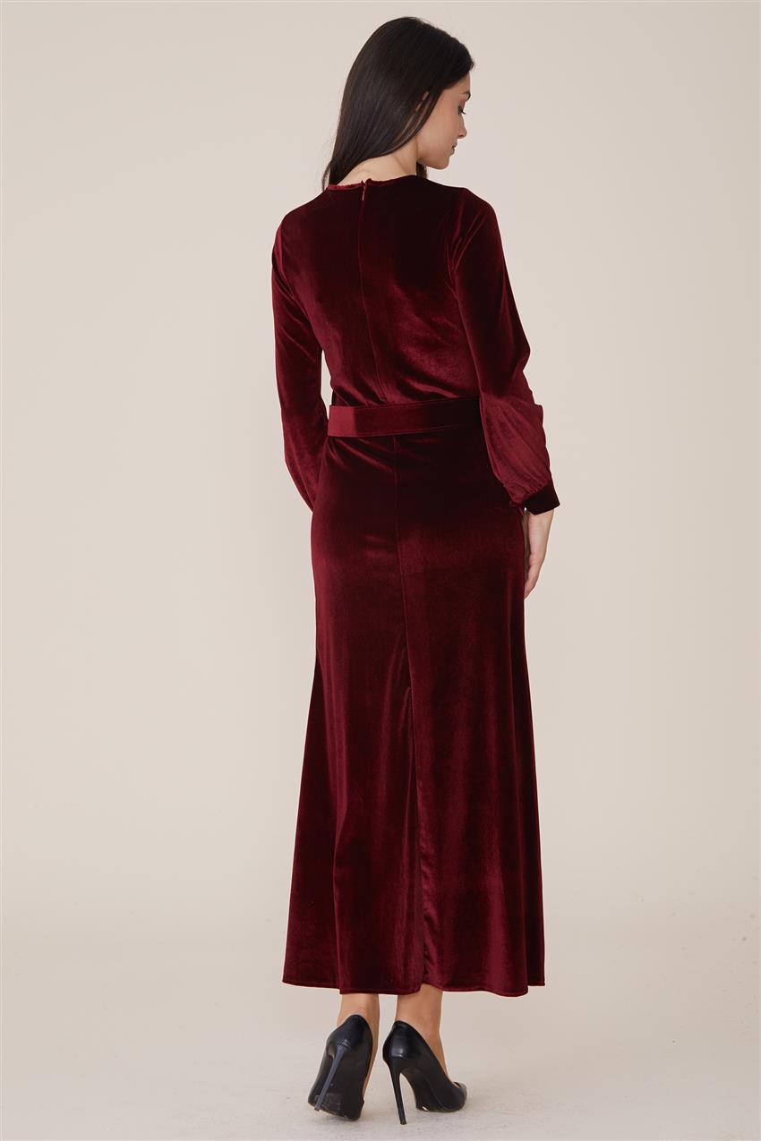 Velvet Dress-Claret Red UAH-9W3470-67