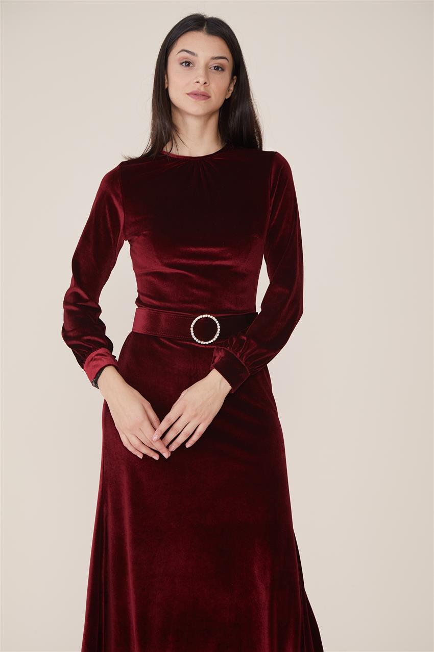 Velvet Dress-Claret Red UAH-9W3470-67