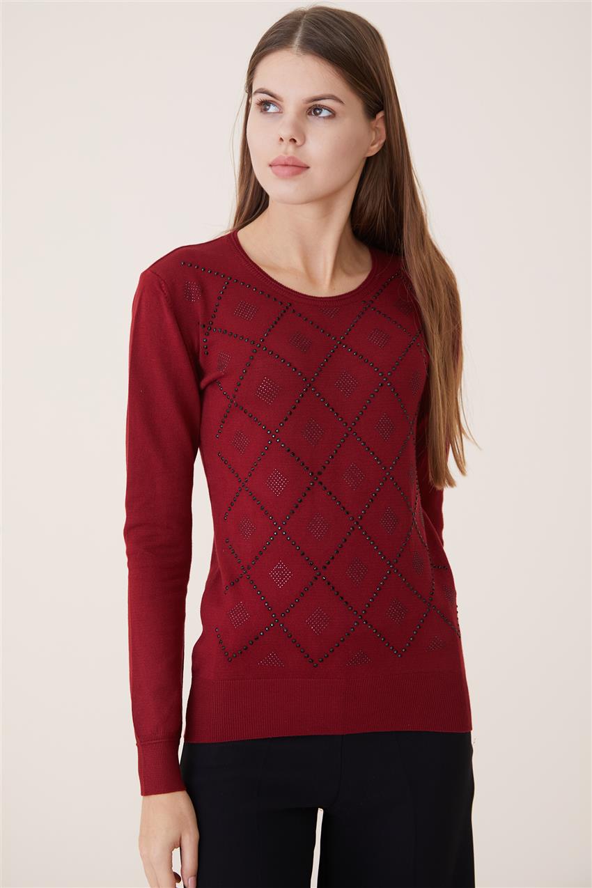 Blouse-Claret Red 6053-67