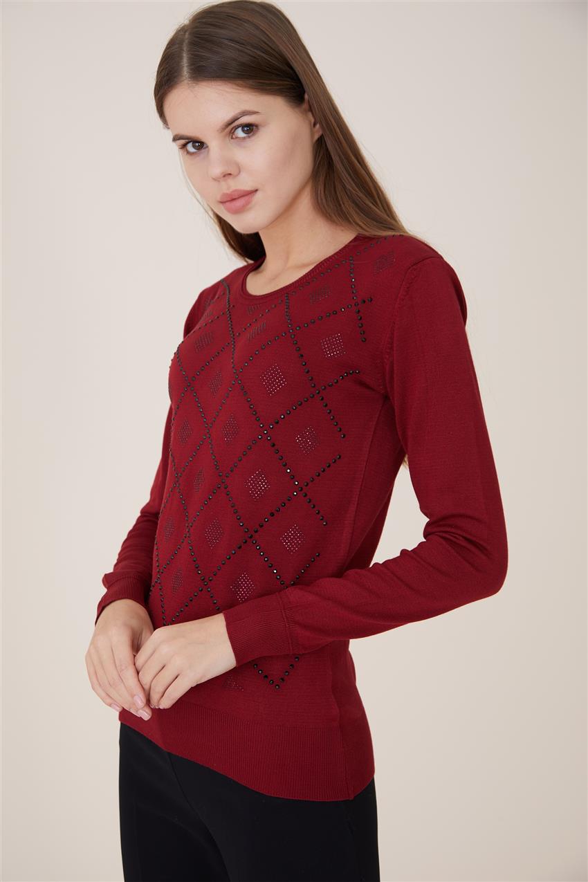 Blouse-Claret Red 6053-67