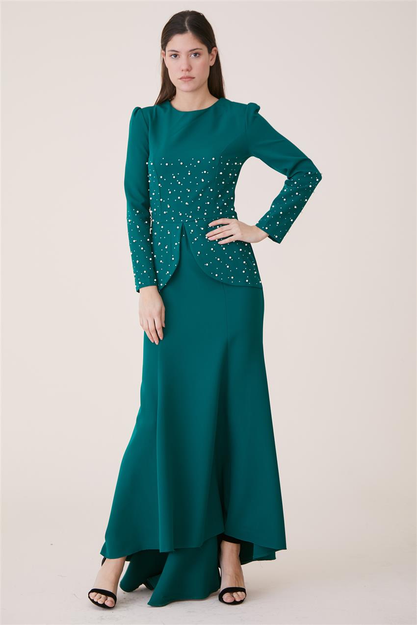 Evening Dress Dress-Green 3009-21