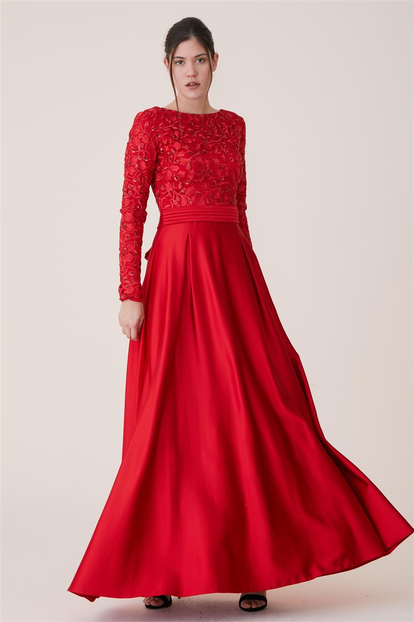 Evening Dress Dress-Claret Red 2145-67