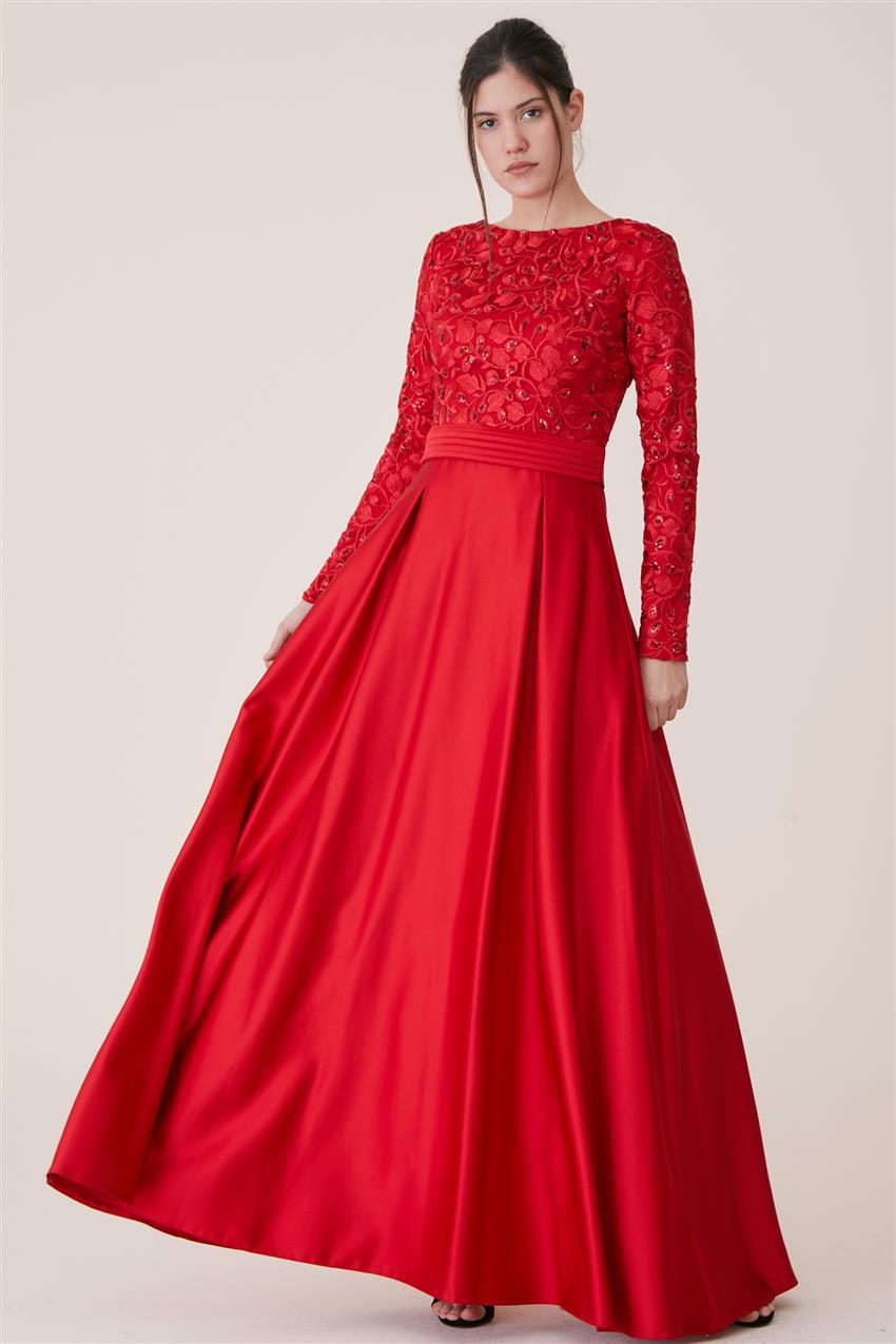 Evening Dress Dress-Claret Red 2145-67
