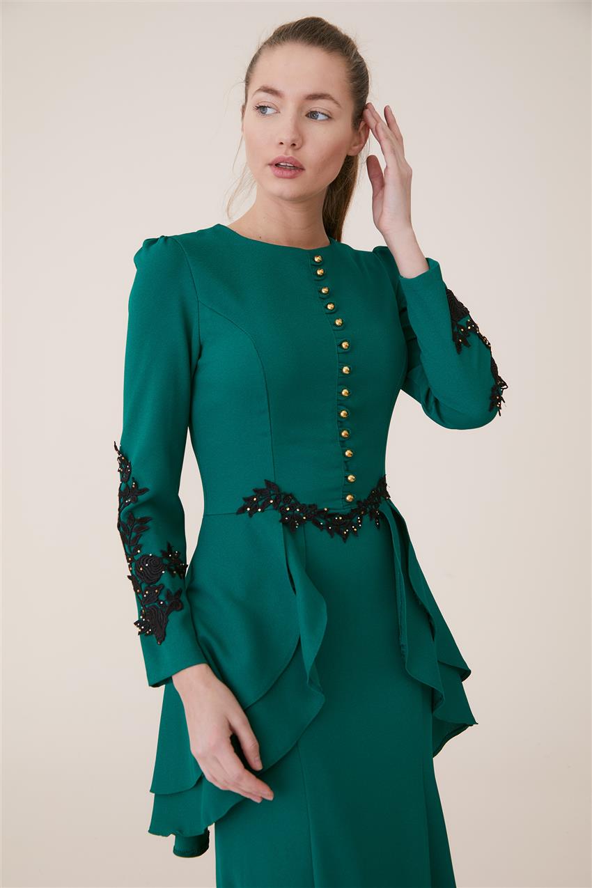 Evening Dress Dress-Green 3008-21