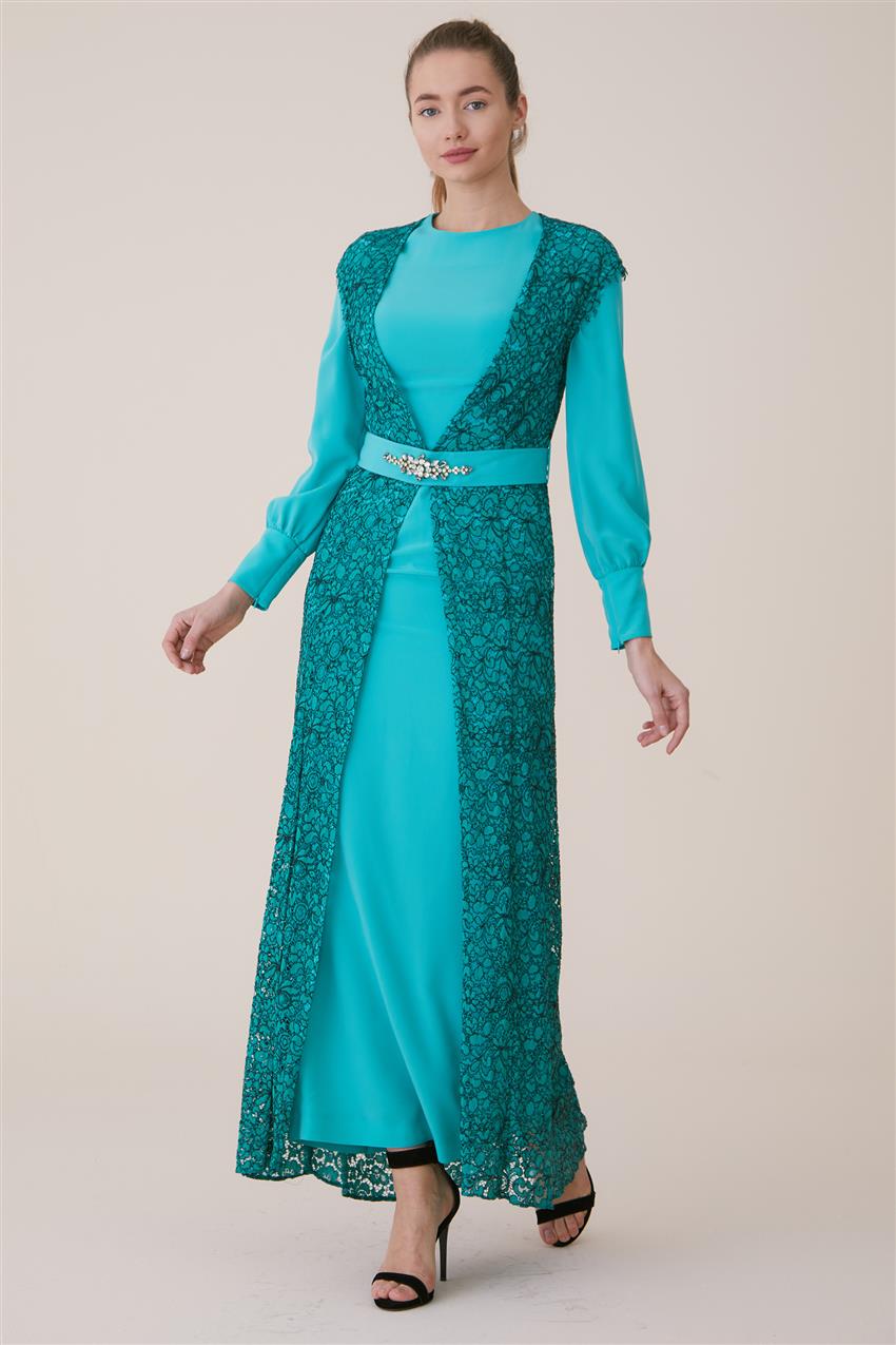 Evening Dress Suit-Cyan KA-B5-16008-18