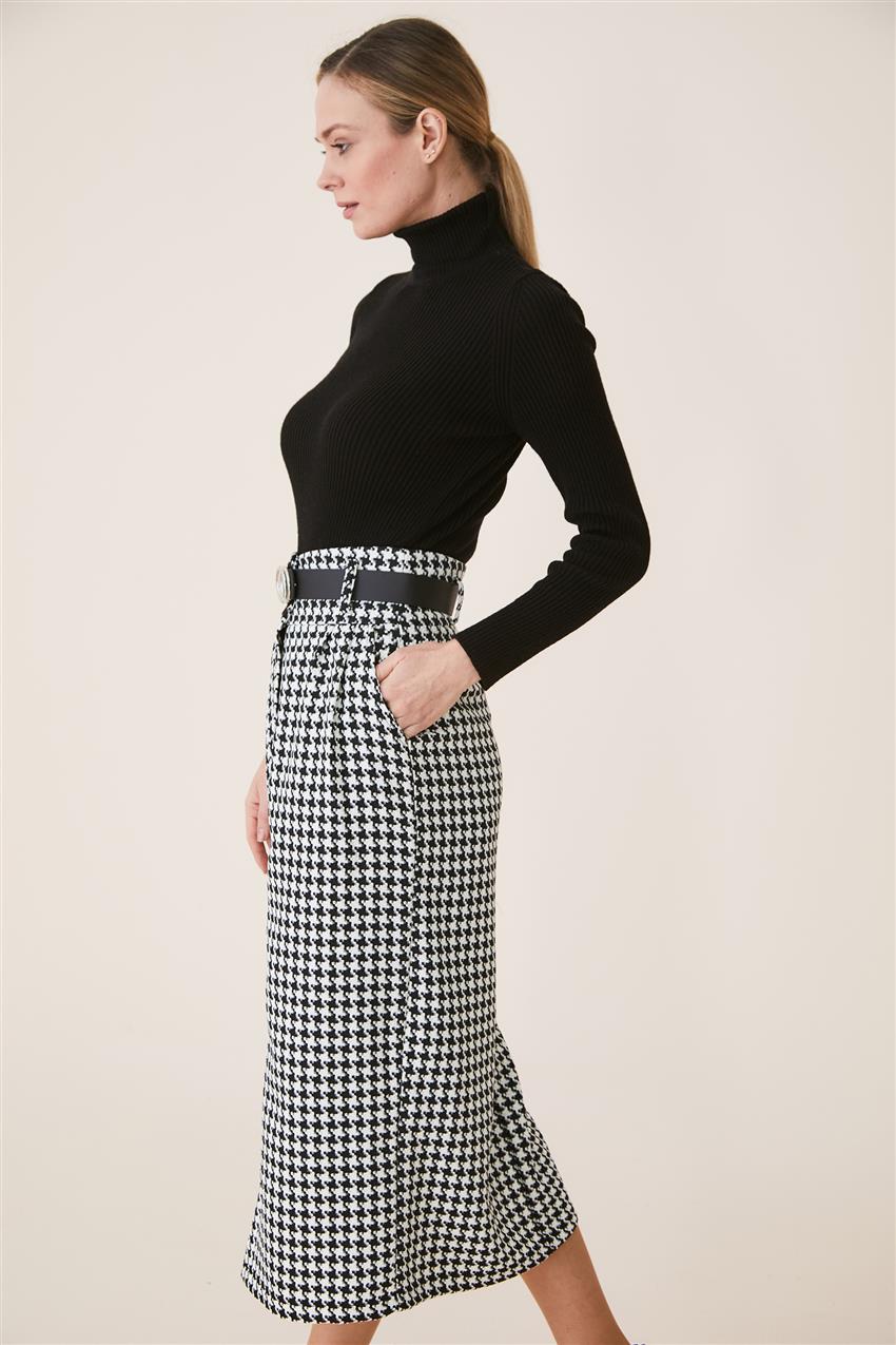 Skirt-Black White MS264-1202