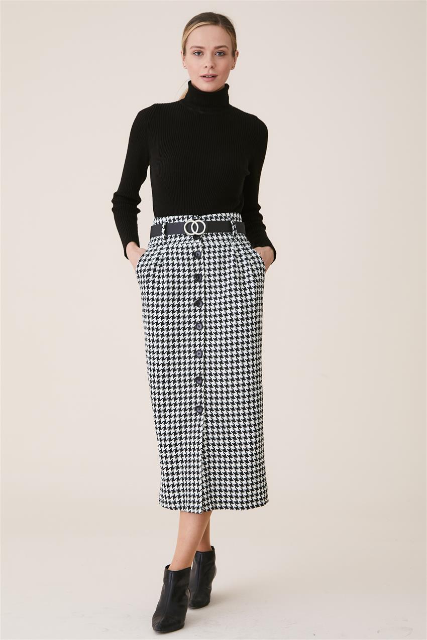 Skirt-Black White MS264-1202