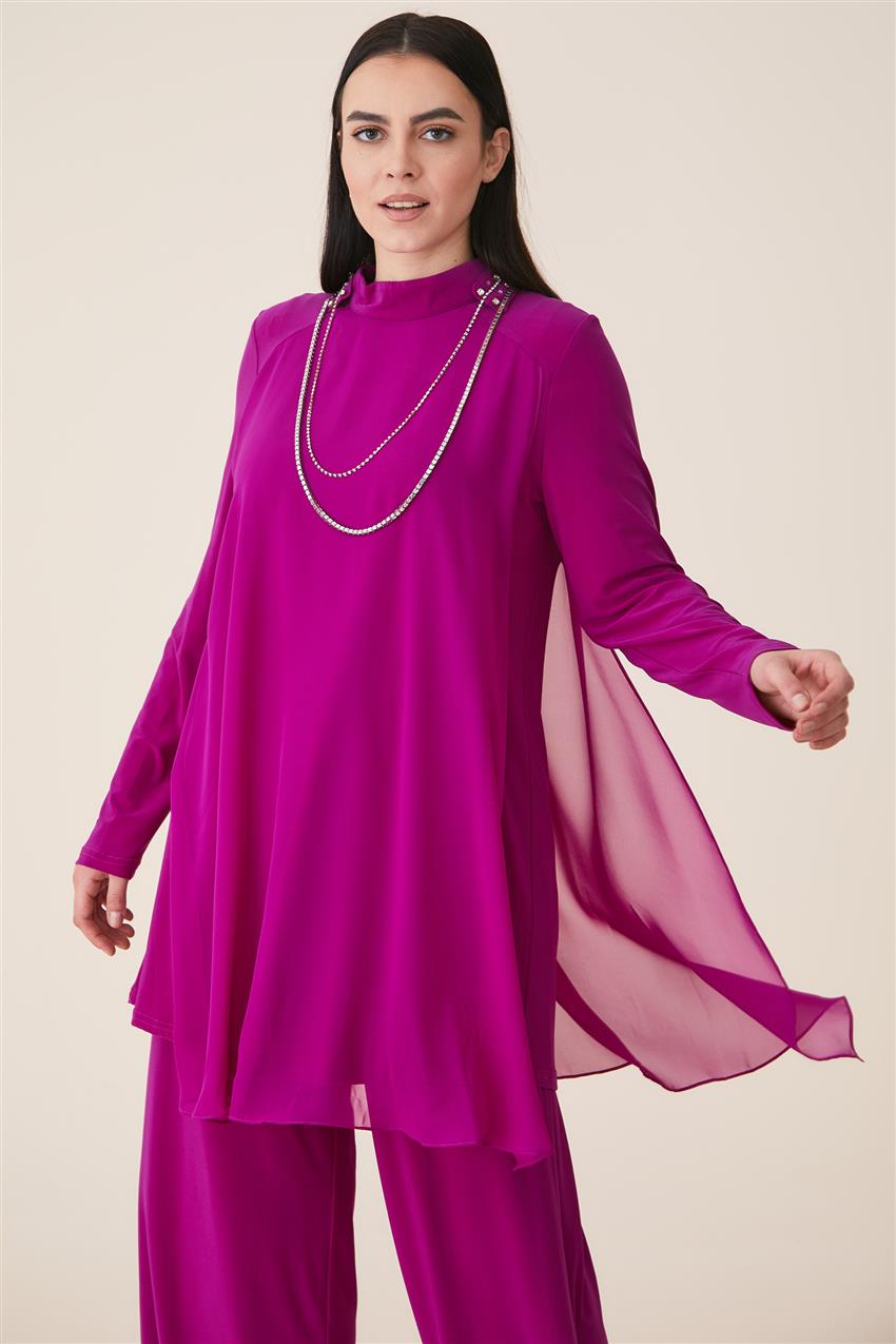 Evening Dress Suit-Fuchsia 9012-43