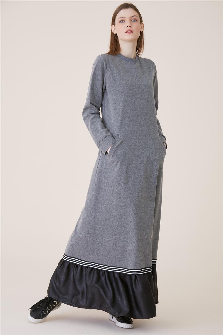 My Mood فستان-لون الفحم ar-20K-MM06.0046-50
