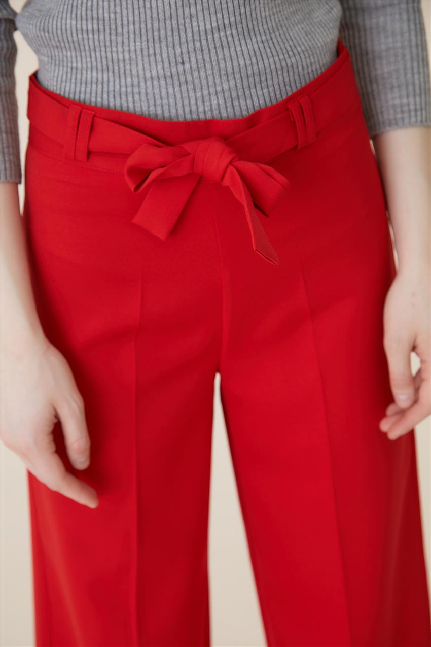 Ütülü Kırmızı Pantolon 