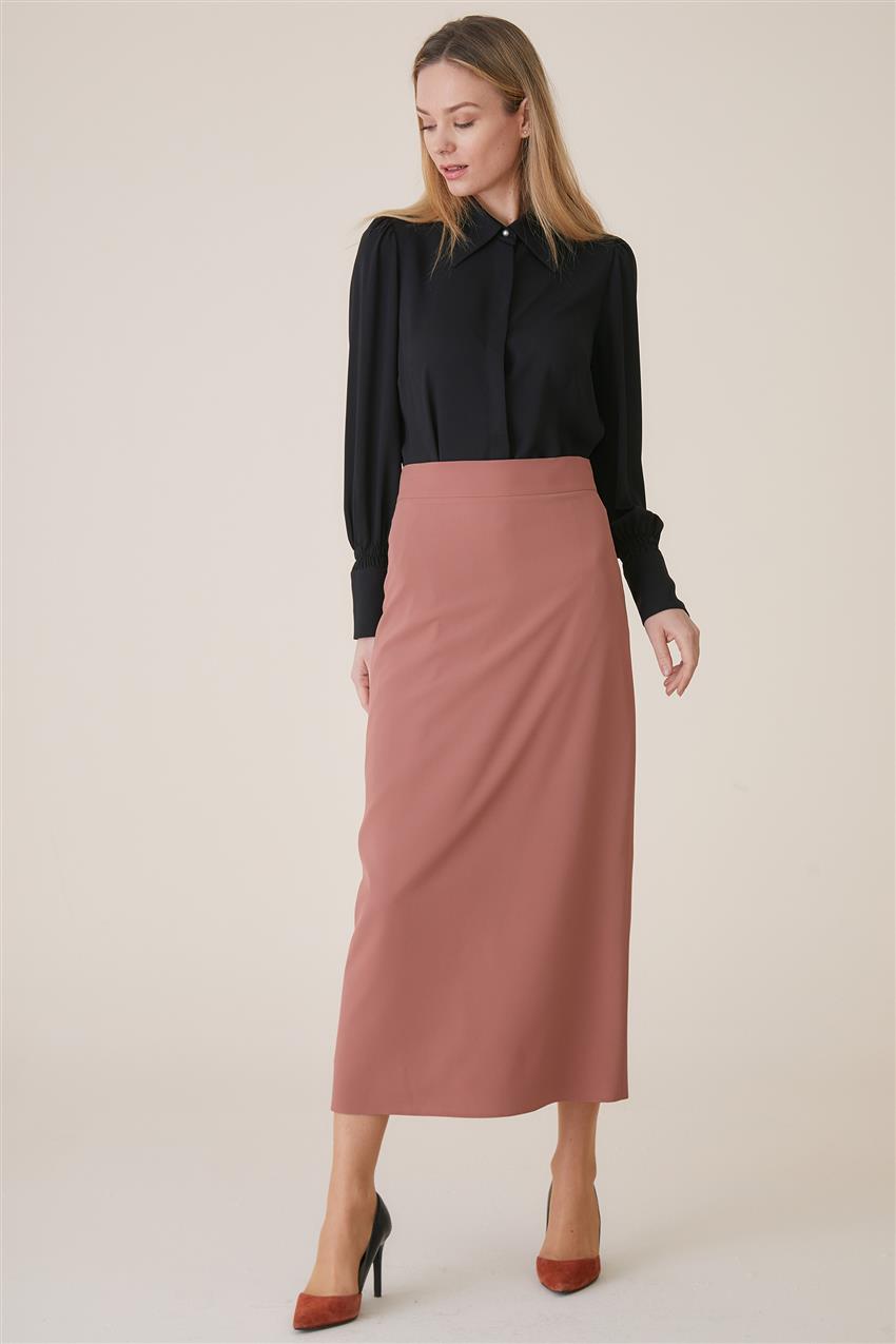 Cinnamon arched pencil skirt