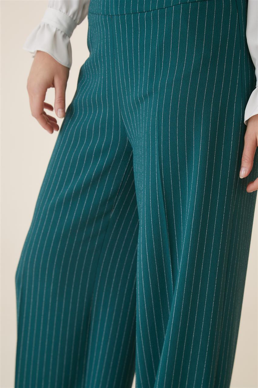 Çizgili Yeşil Pantolon