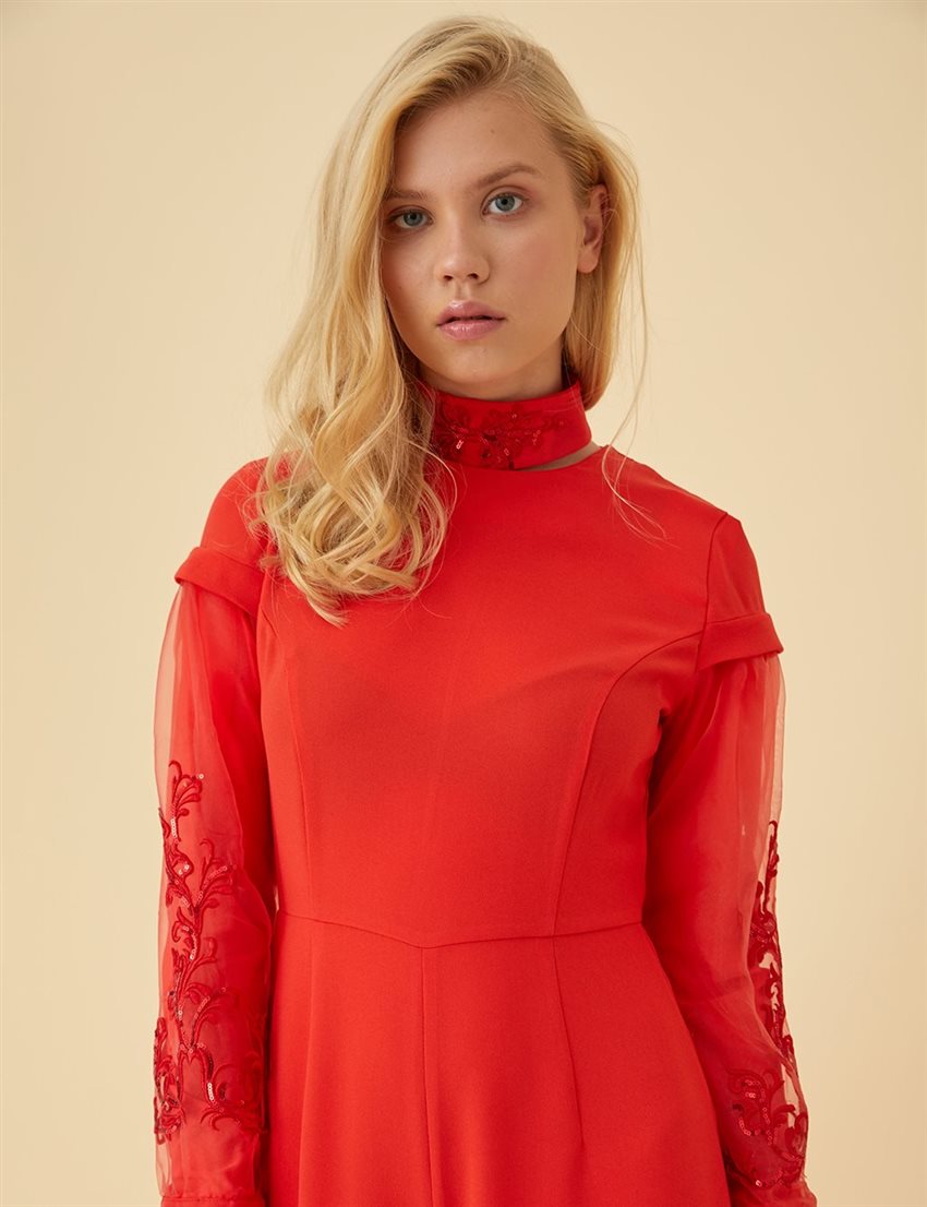 Kırmızı Elbise- Kayra-KA-B9-22016-19