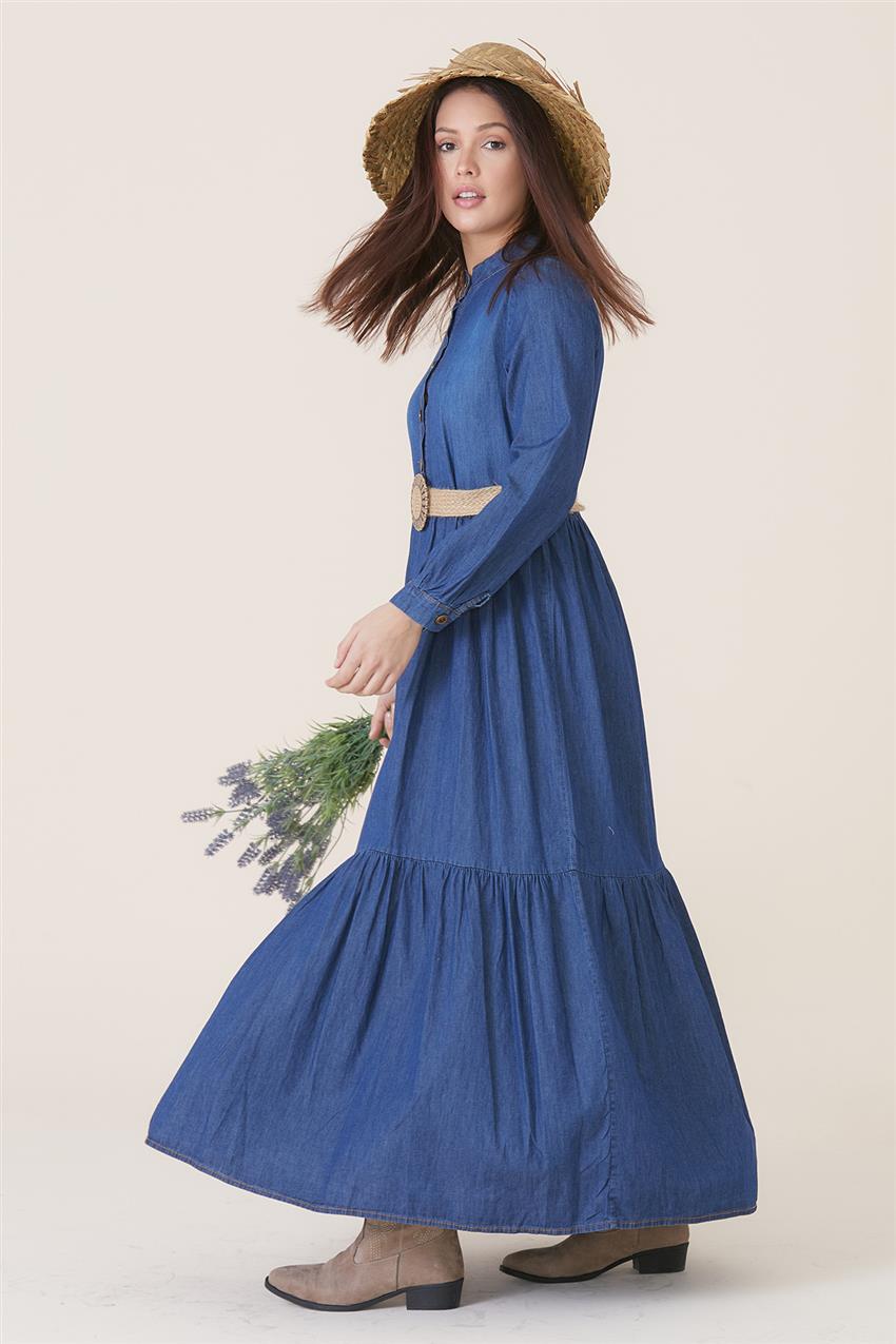 Koyu Elbise Mavi UA-0S1028-16