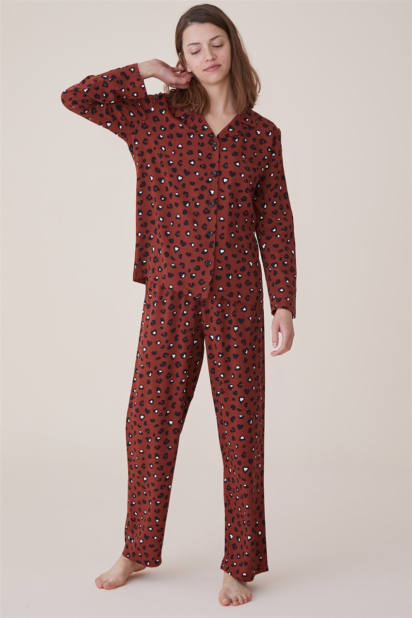 Pijama Takımı-Bordo 1025-67
