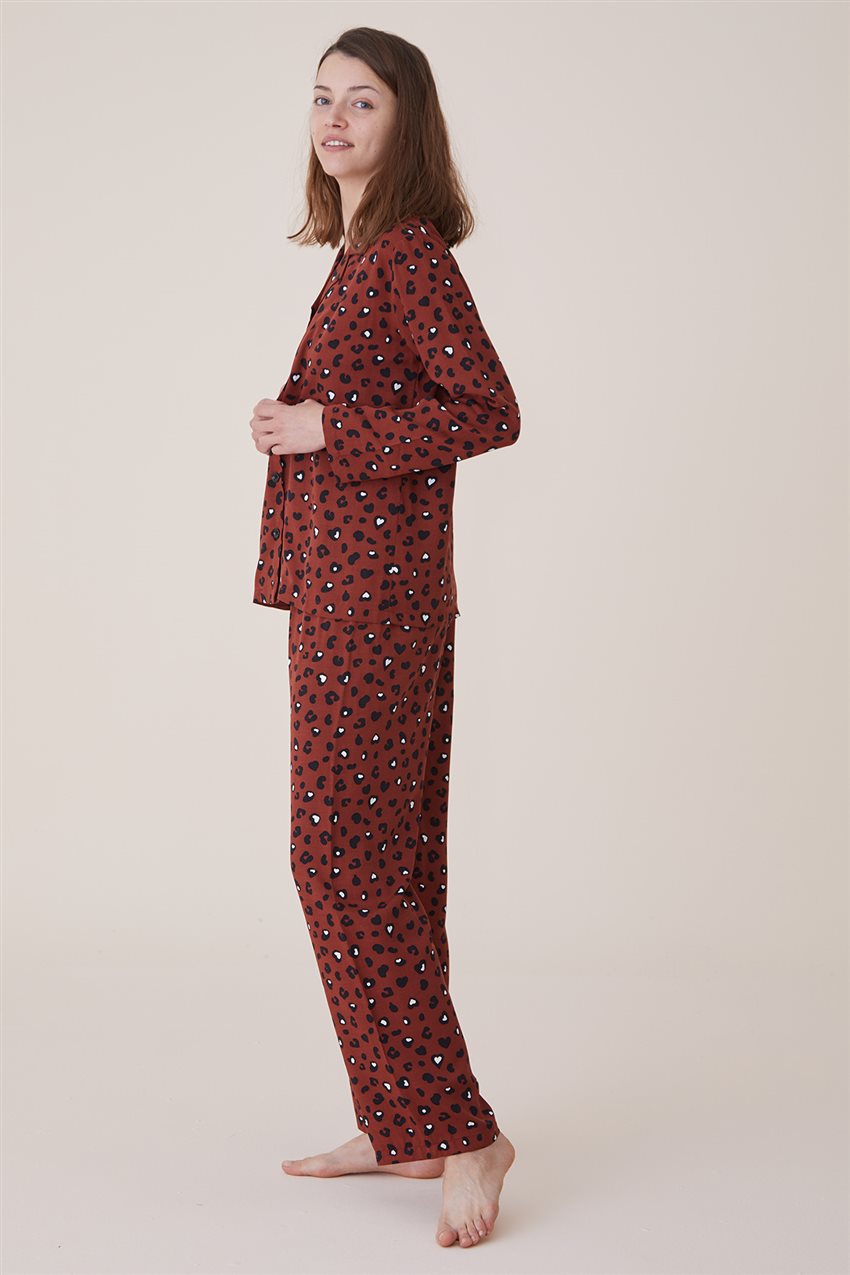 Pijama Takımı-Bordo 1025-67