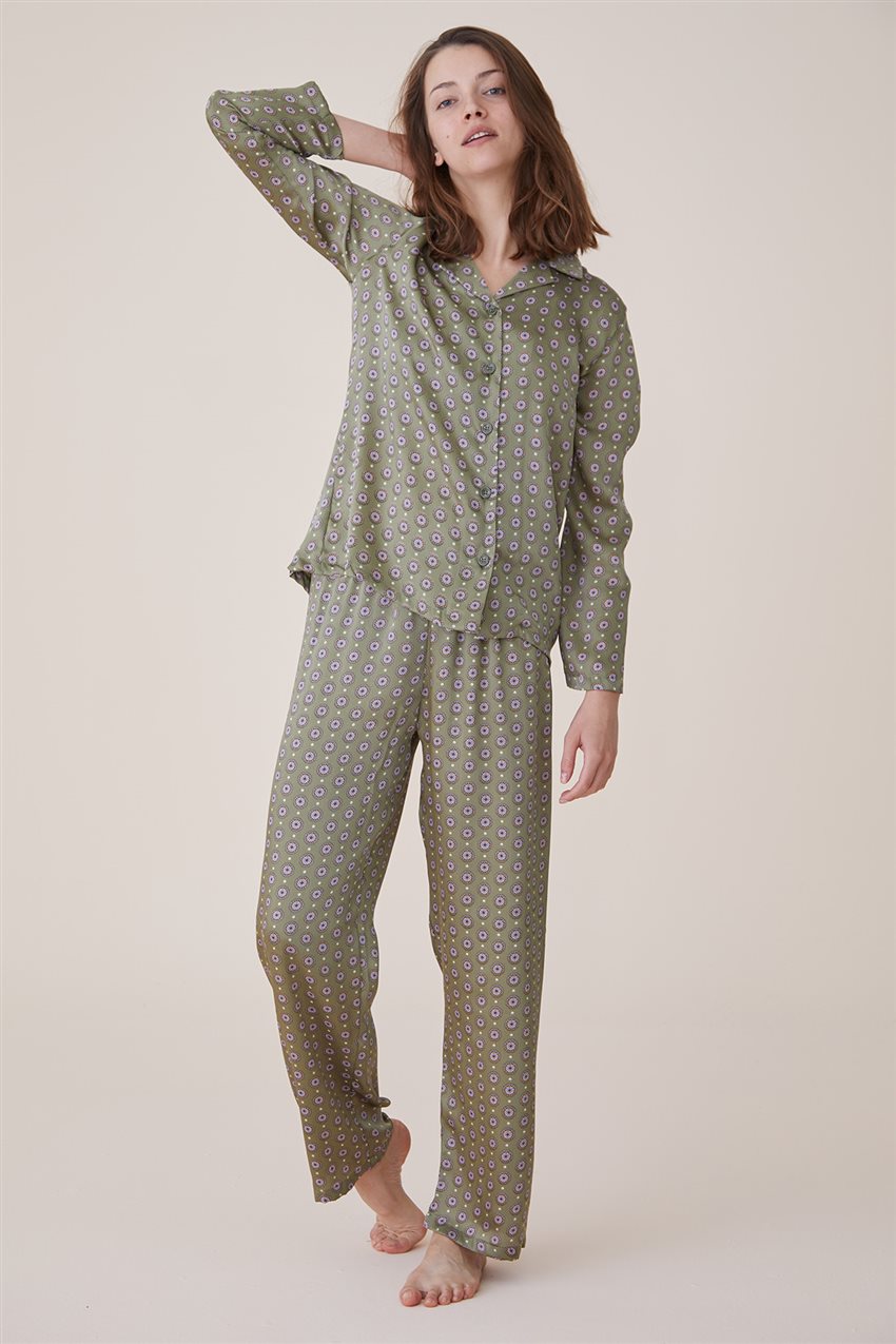 Pijama Takımı-Yeşil 1023-21