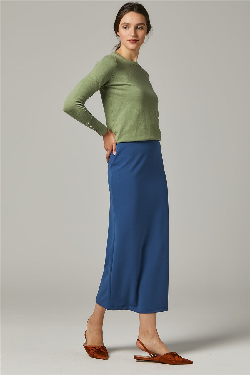 Skirt-İndigo MS651-39