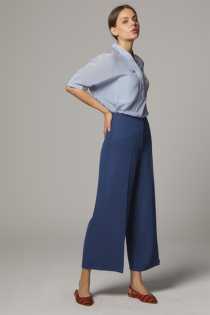 Wide trousers with backs with rubber sz-5176-17