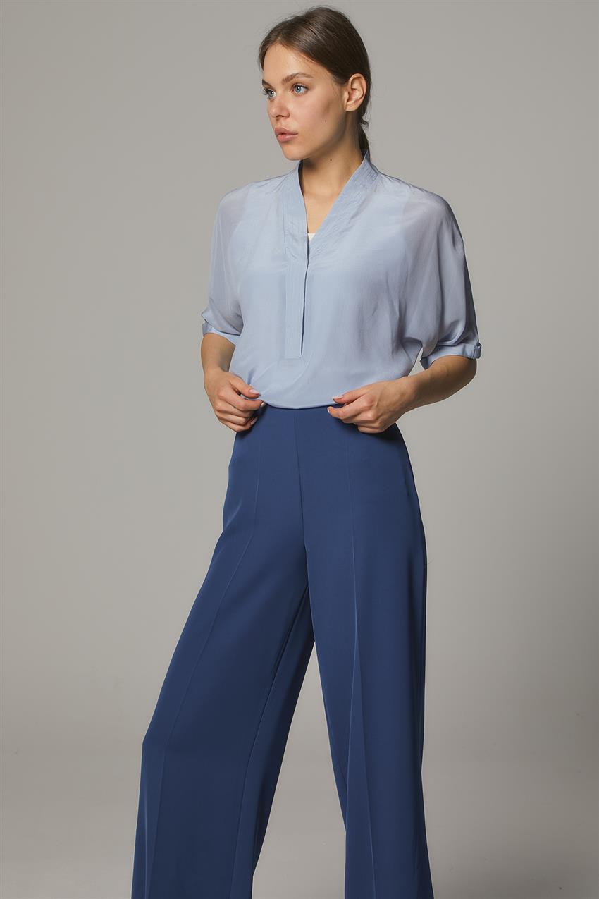 Wide trousers with backs with rubber sz-5176-17