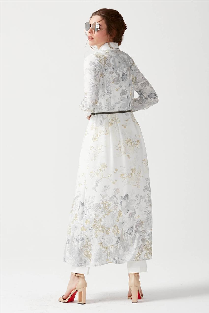 V19YELB17014 أبيض فستان