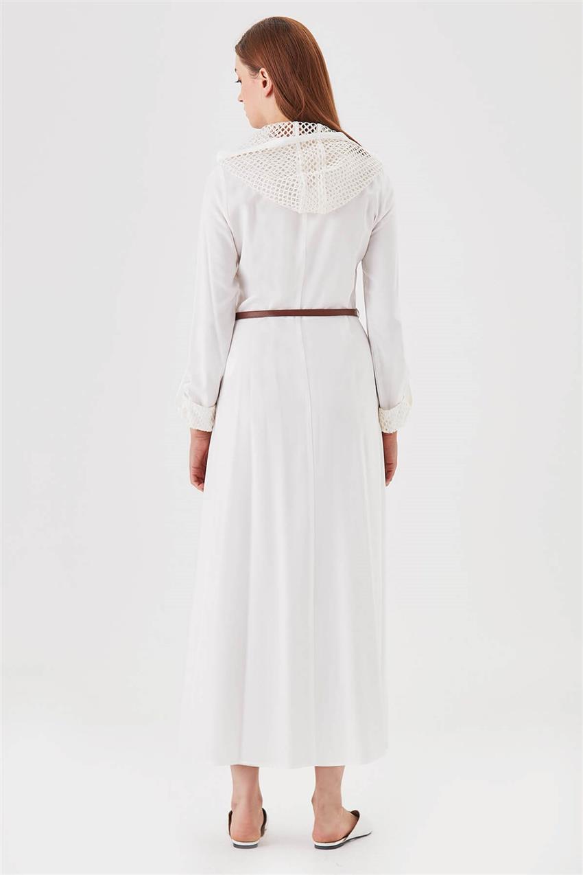 V19YELB17005 أبيض فستان