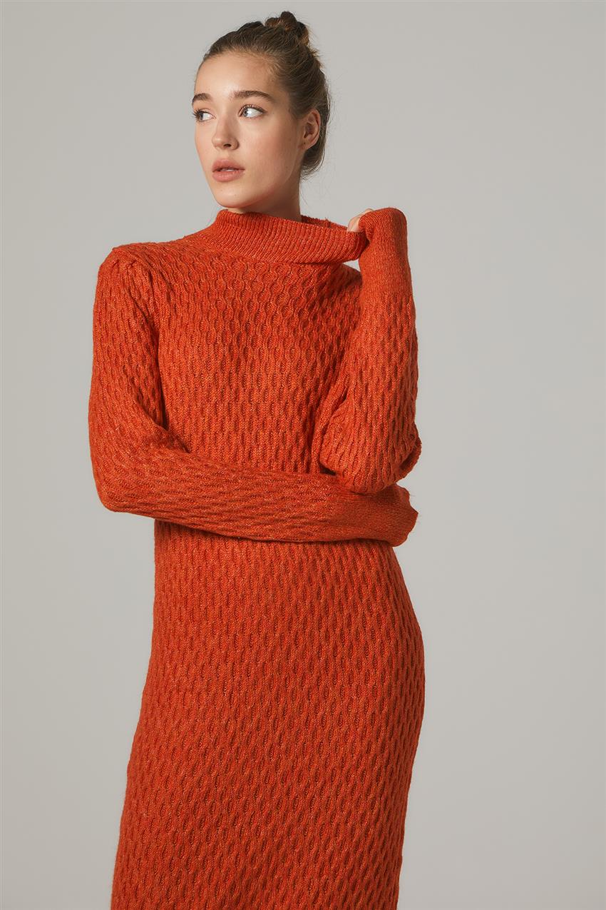 Tesettür Elbiseler-Orange 2020-31-78