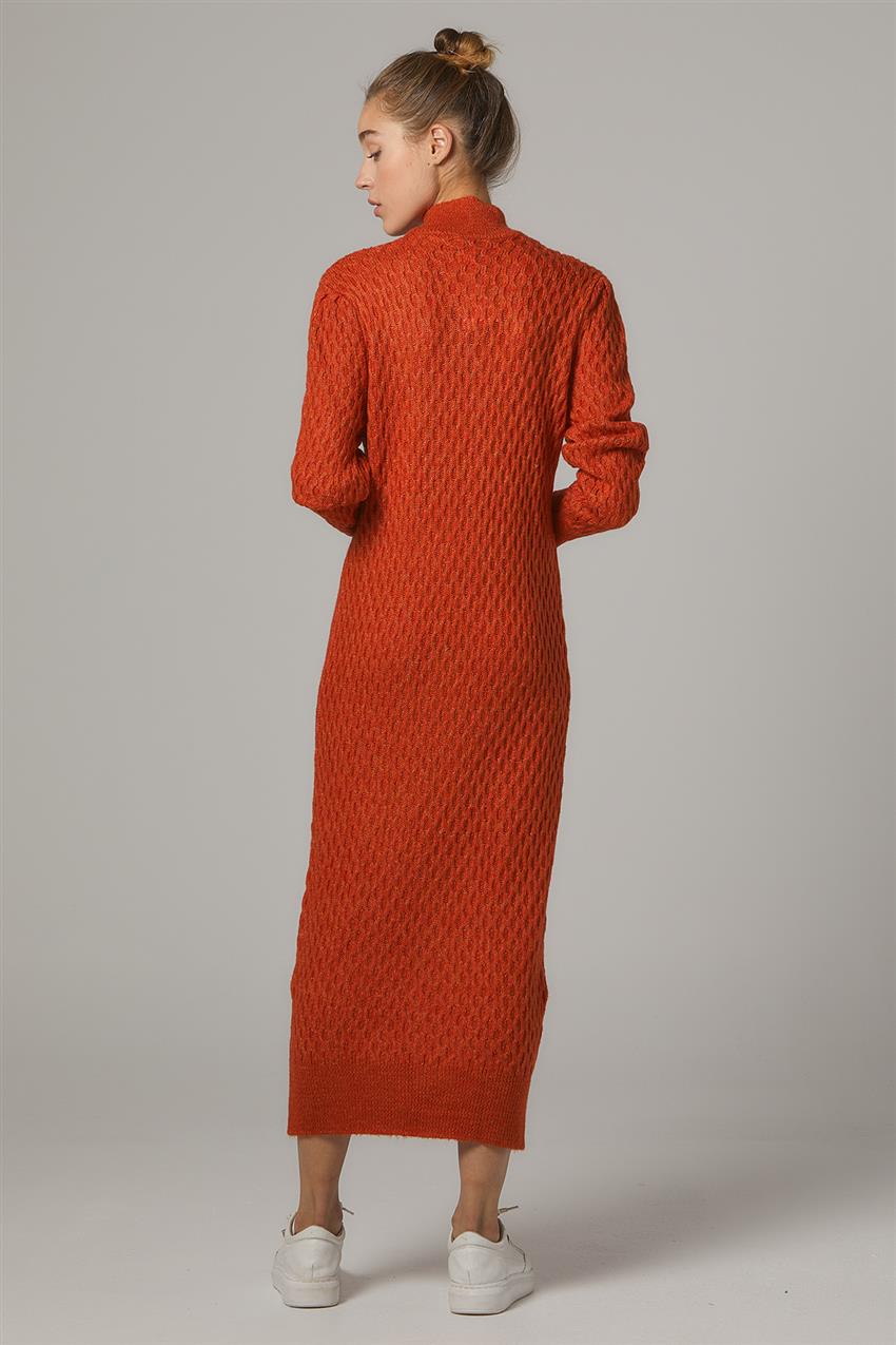 Tesettür Elbiseler-Orange 2020-31-78