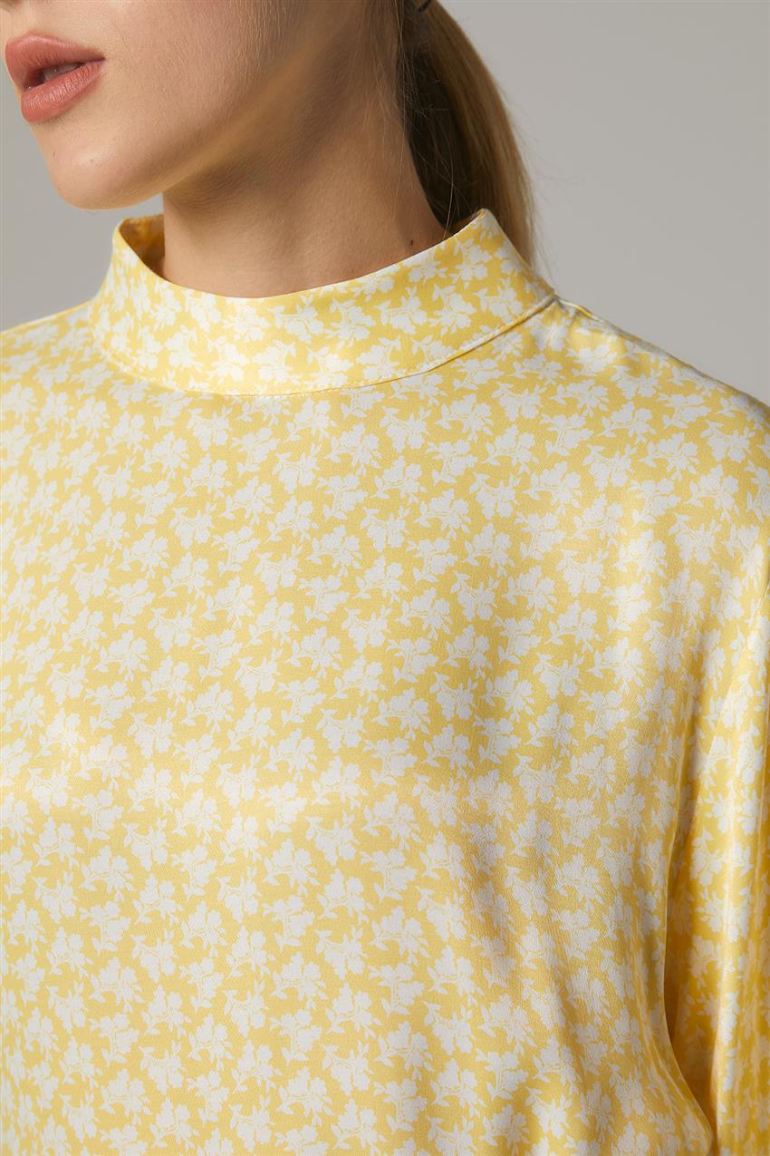 Çiçekli Sarı Tunik 