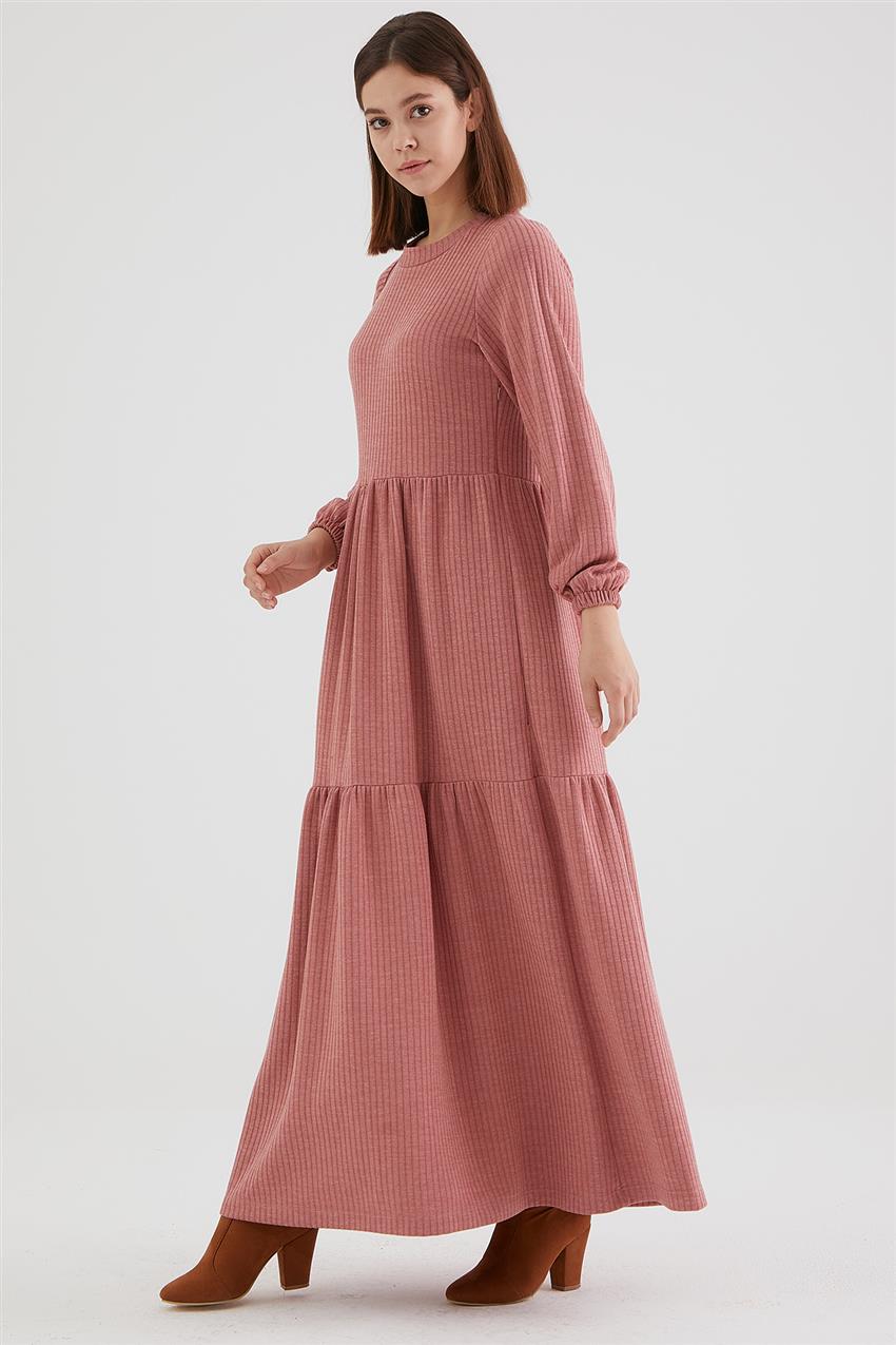 1980-41 فستان-لون البودرة
