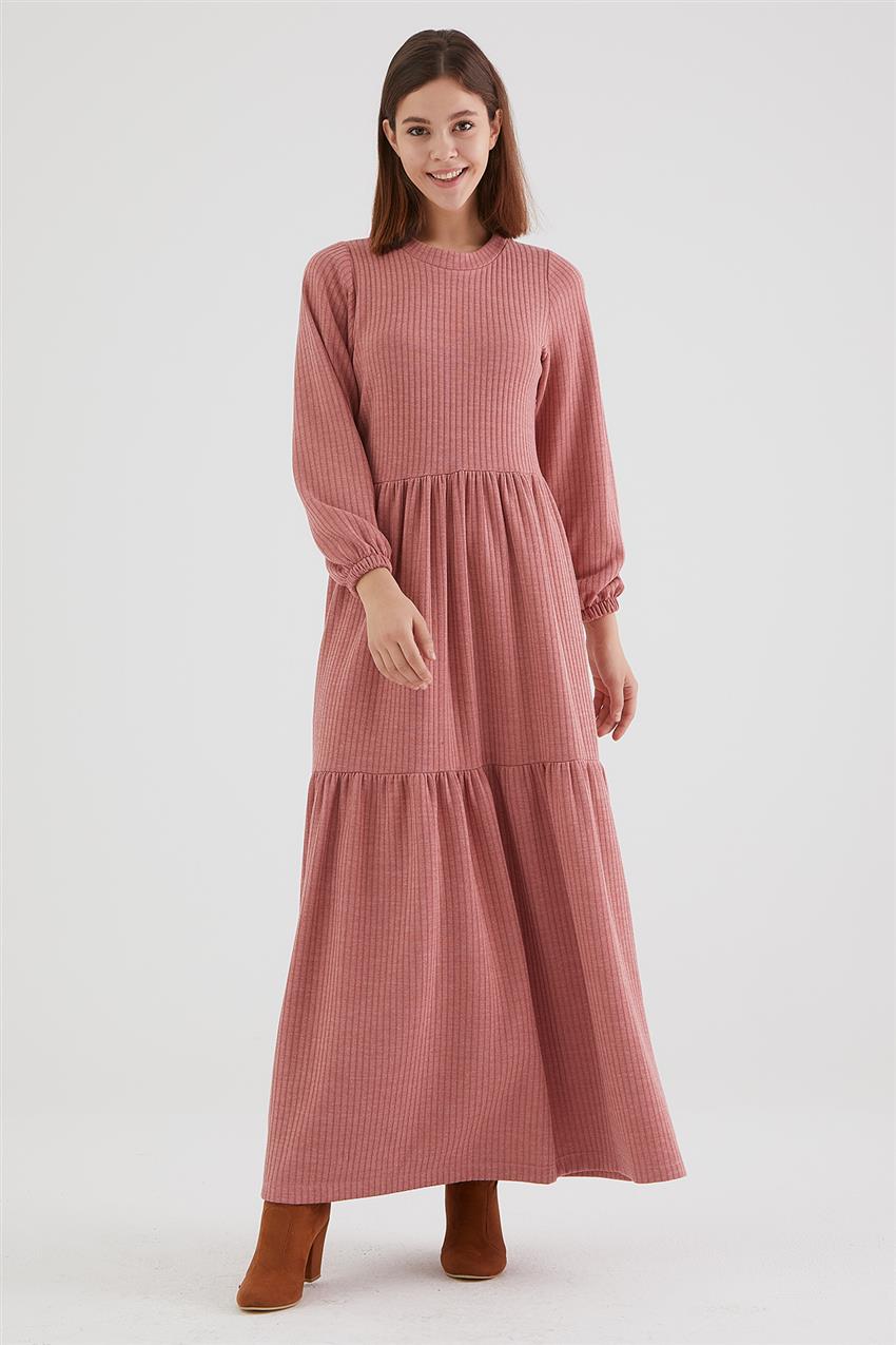 1980-41 فستان-لون البودرة