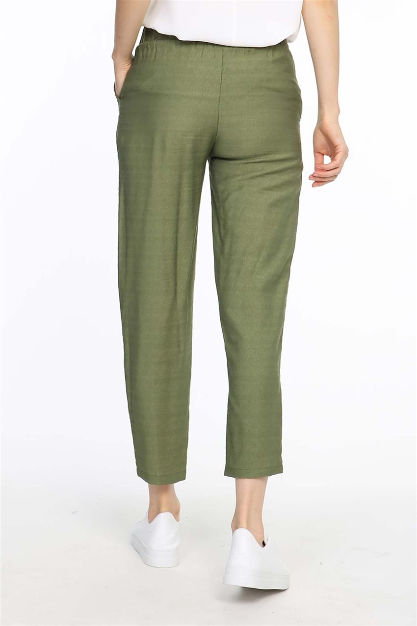 Bel Lastikli Yeşil Pantolon 