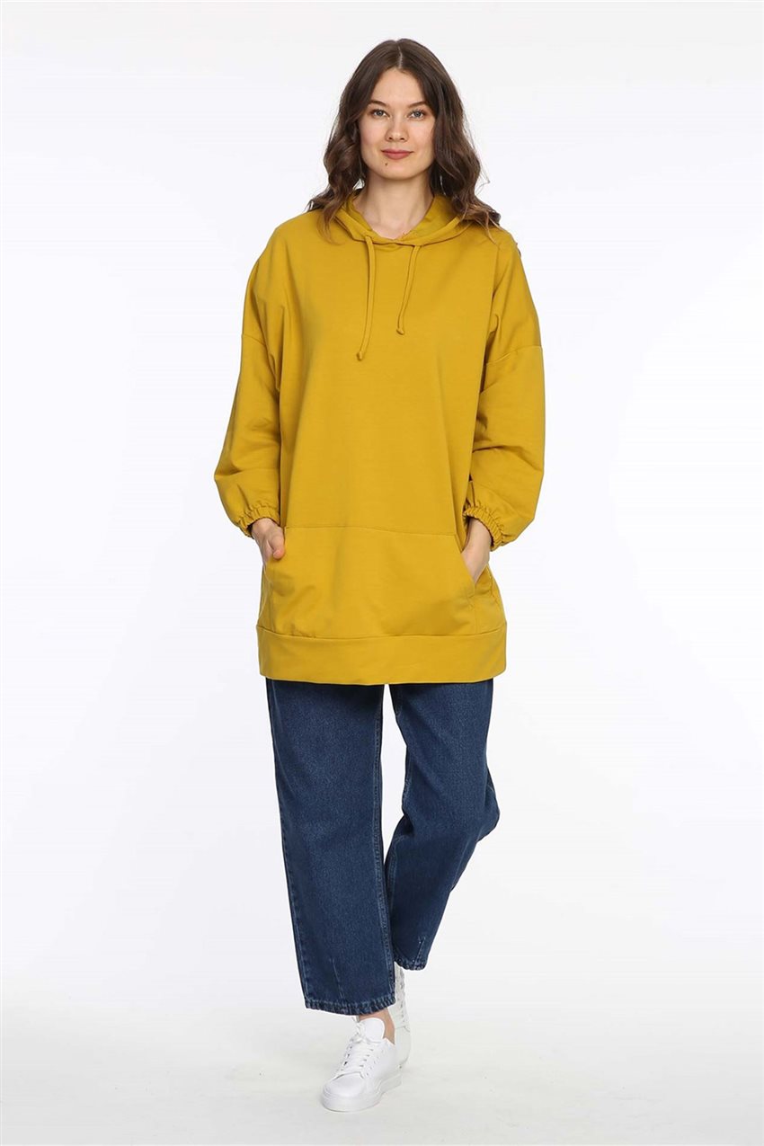Sweatshirt-Sarı 606-29