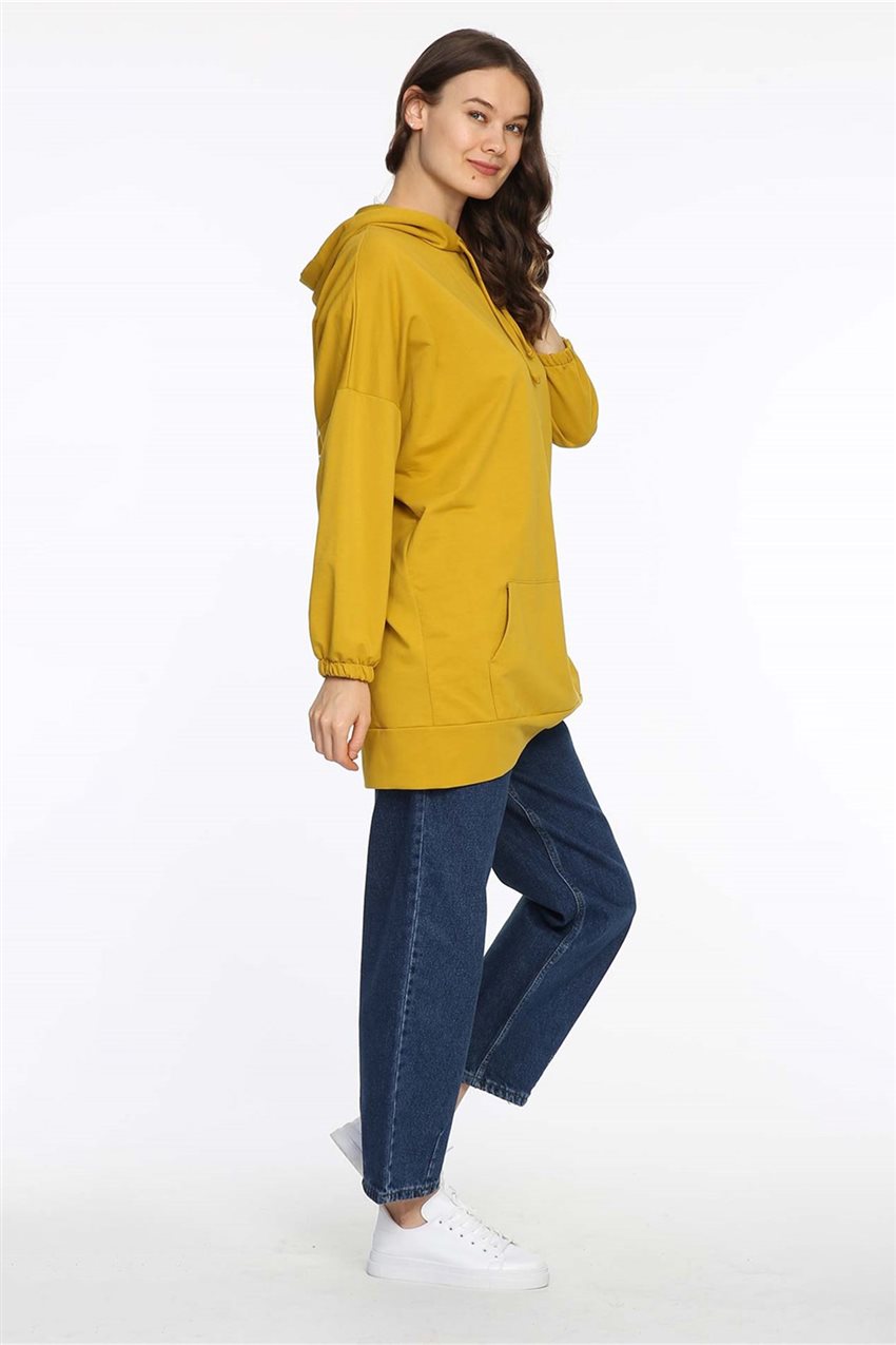Sweatshirt-Sarı 606-29