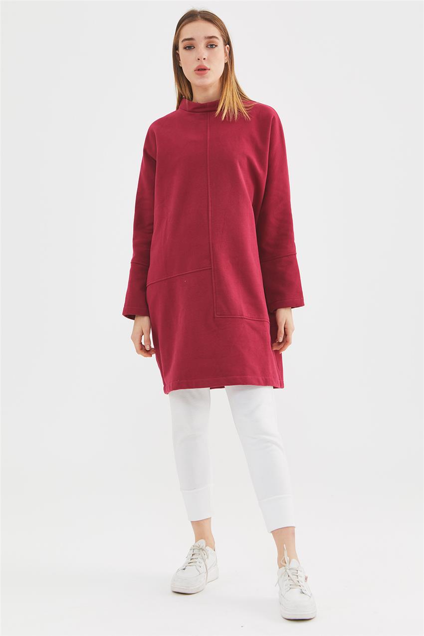 Sweatshirt-Claret Red 602-67