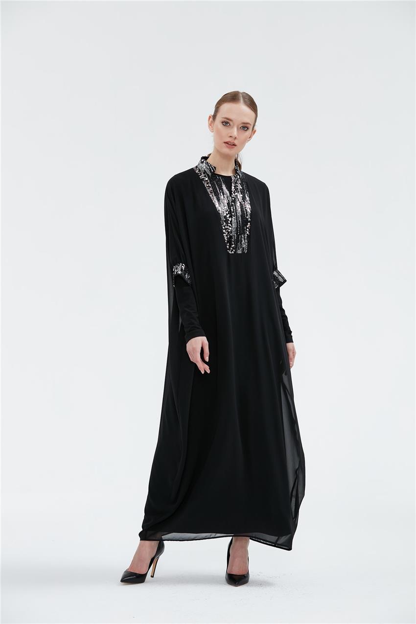 Clio Collection İki Parça Üst Şifon İç Sandy Elbise Siyah 20Y1596002 20Y1596002