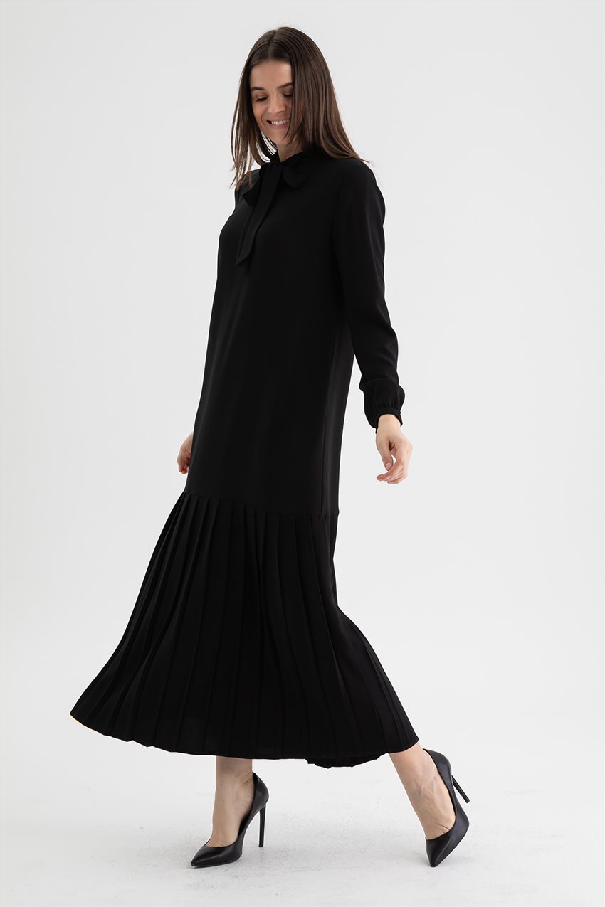 V19KELB17012-01 فستان-أسود