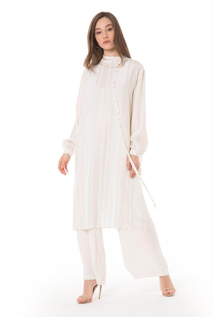 V20YTNK45046 أبيض تونيك فستان