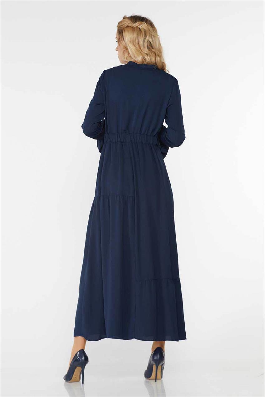 Navy Blue Dress V19YELB17022