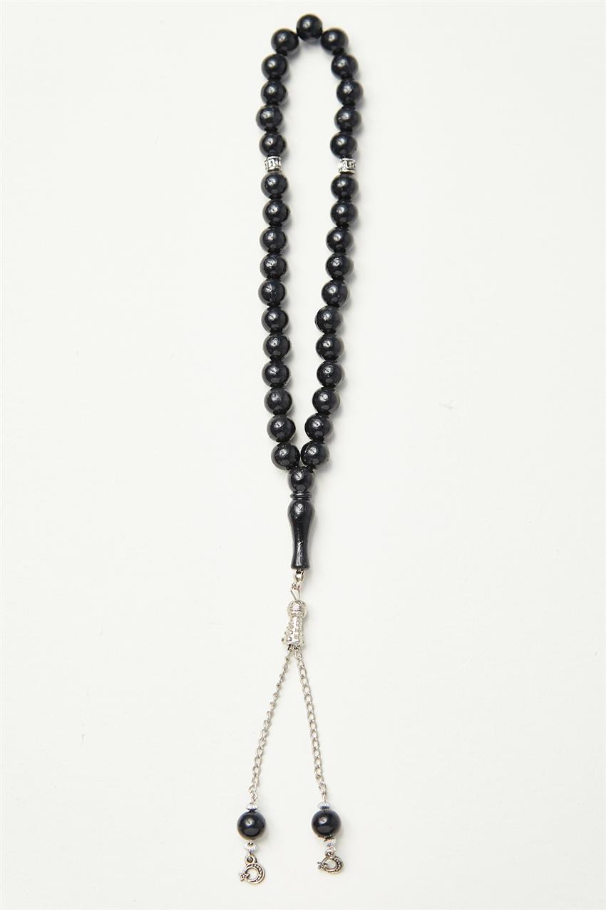 Acrylic Stone Rosary-Black 0038-01