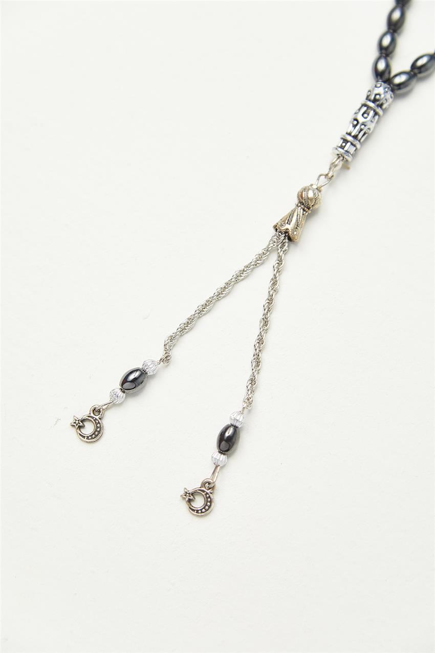 Hematite Stone Rosary-Silver 0048-06