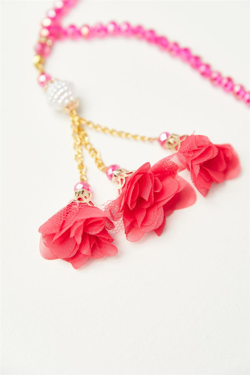 Flower pattern Rosary-pink 0027-42
