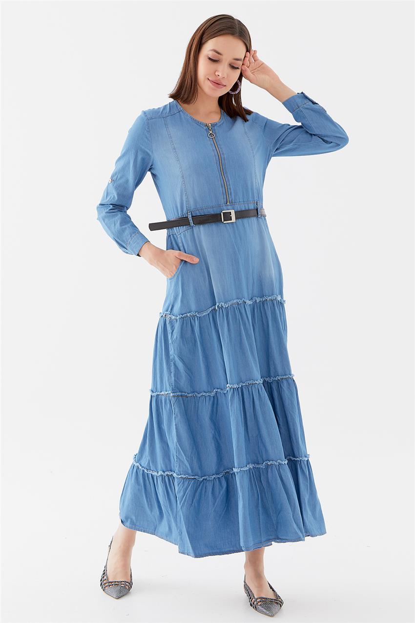 10220006-15 فستان-أزرق