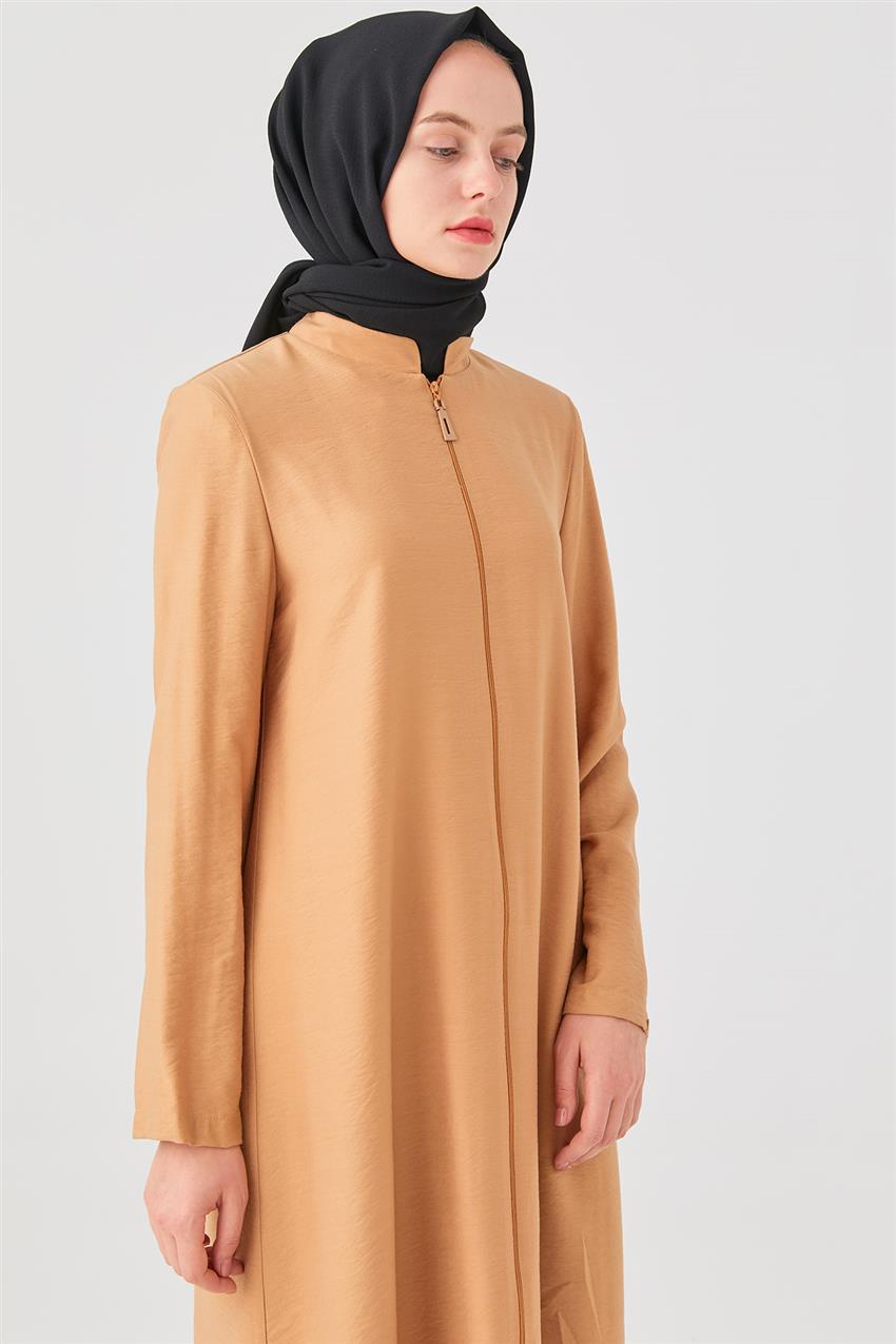 Fermuarlı Camel Giy-Çık