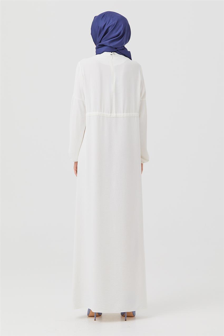 DO-B21-63030-35-35 فستان-أبيض