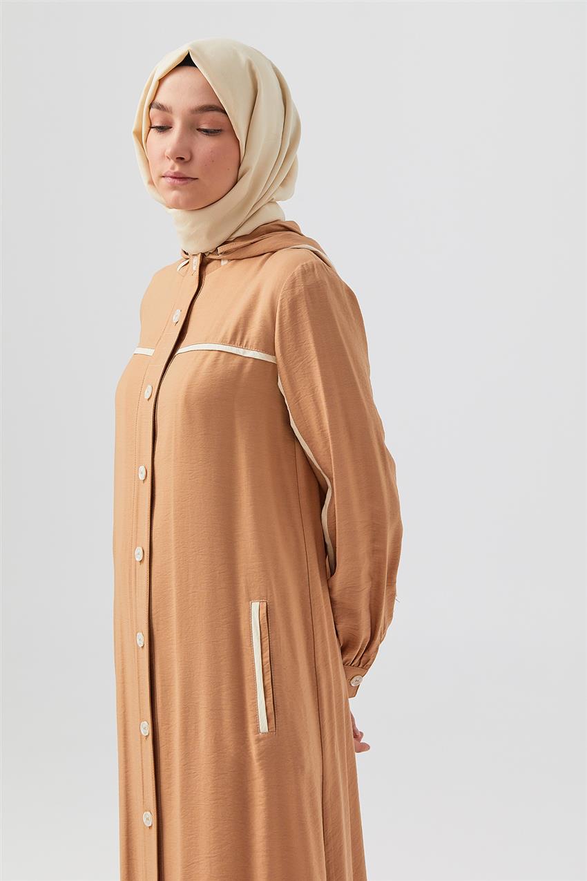 Kapüşonlu Camel Giy-Çık