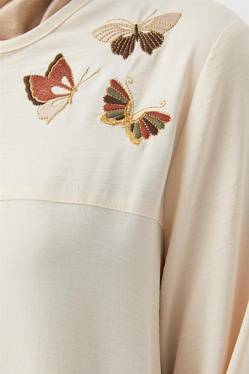 Kelebek Nakışlı Taş Elbise